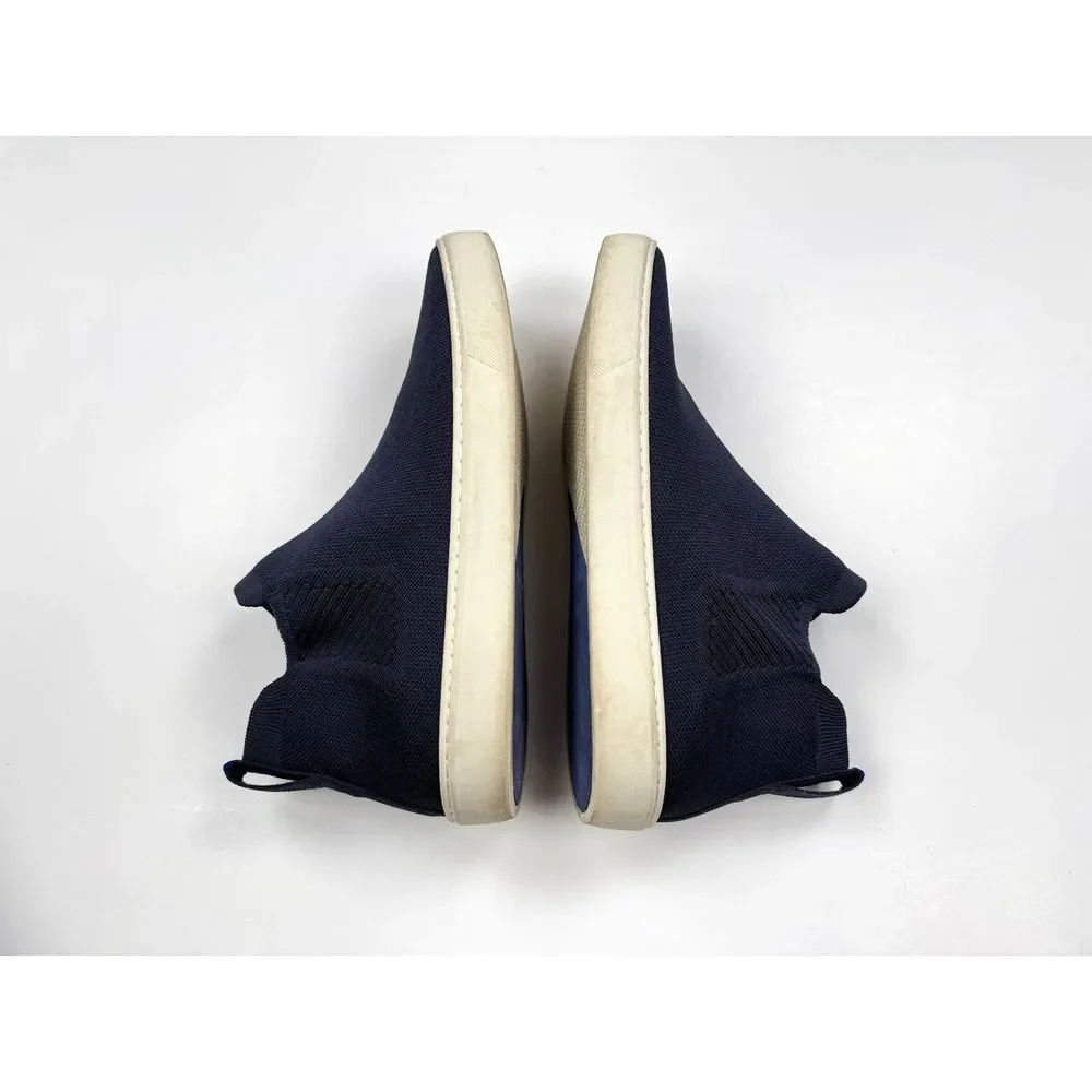 Rothy's Chelsea Boots Women 11 $145 Knit Comfort Washable Sneaker Round Toe Navy